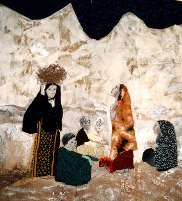 Afghan women and children homeless in the cold mountains